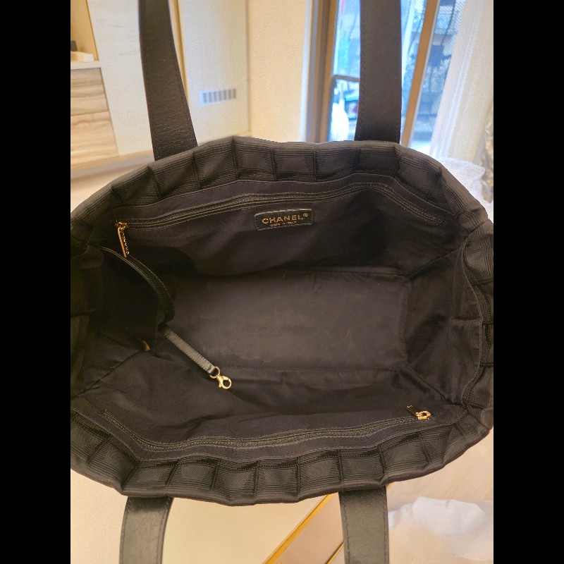 Chanel 黑色托特包肩背包-10