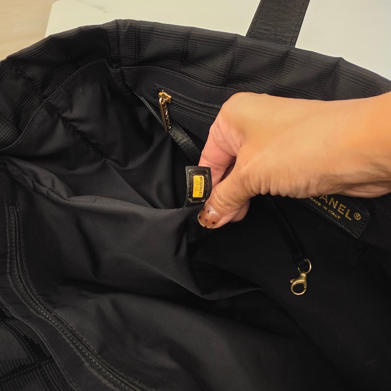 Chanel 黑色托特包肩背包-14