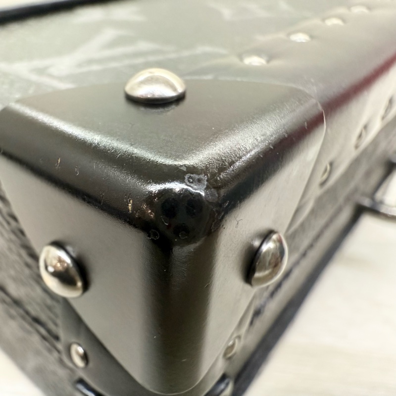 LV黑灰原花銀釦硬殼Neo Wallet Trunk側背包M20954-13