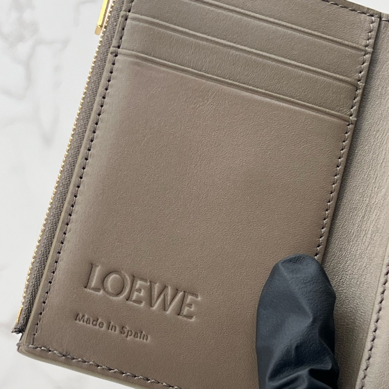 💗香緹國際精品💗 LOEWE 象灰金 三折短夾-6