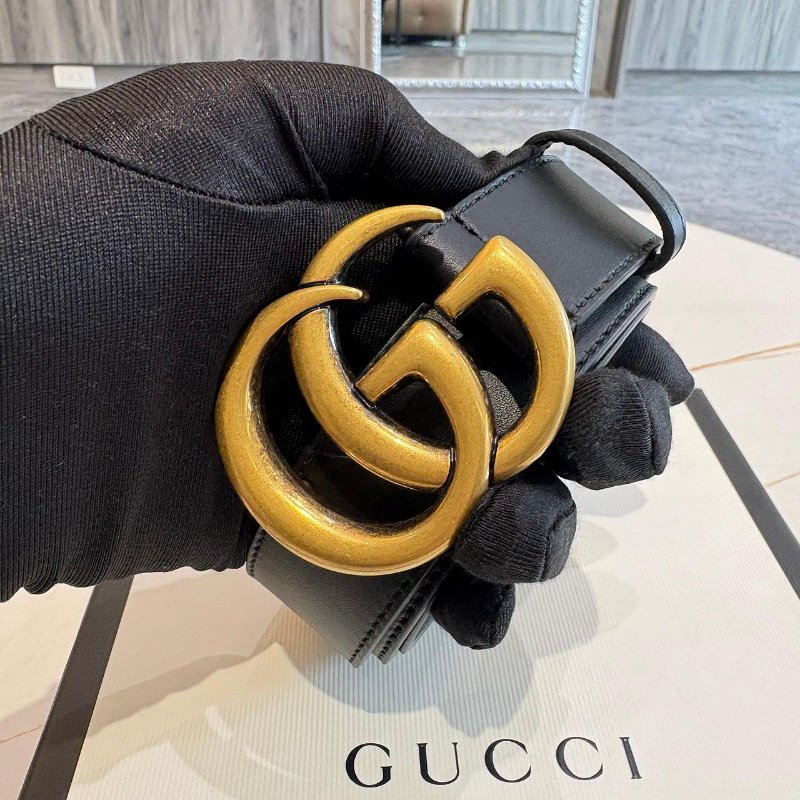 *SHIHNA名牌精品* GUCCI 經典GG MARMONT 復古仿舊皮帶(80CM)-0