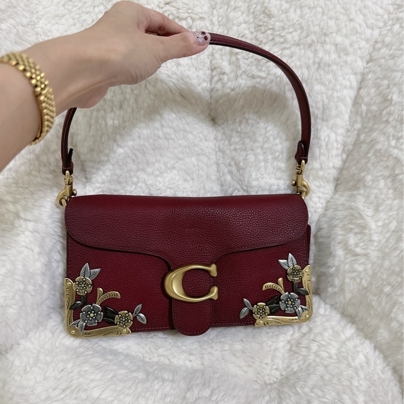 全新 coach tabby 26(立體金屬花)-31