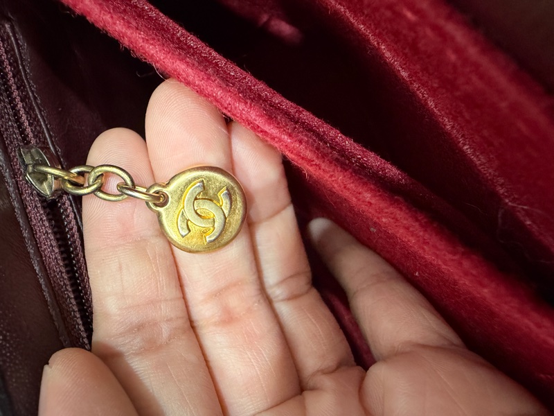 Chanel Diamond cf 黑色 大logo 斜背包 肩背包 側背包 鏈條包-25