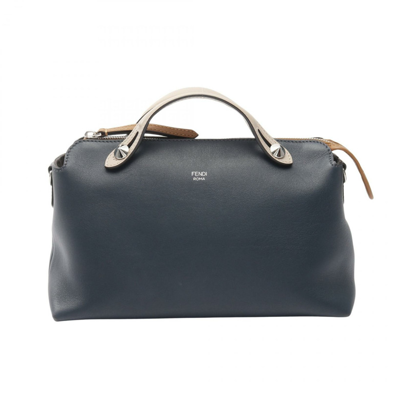 FENDI BY THE WAY 中型手提包 8BL124 皮革 綠色 米色 棕色 二手 女士-0
