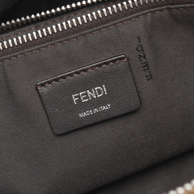 FENDI BY THE WAY 中型手提包 8BL124 皮革 綠色 米色 棕色 二手 女士-3