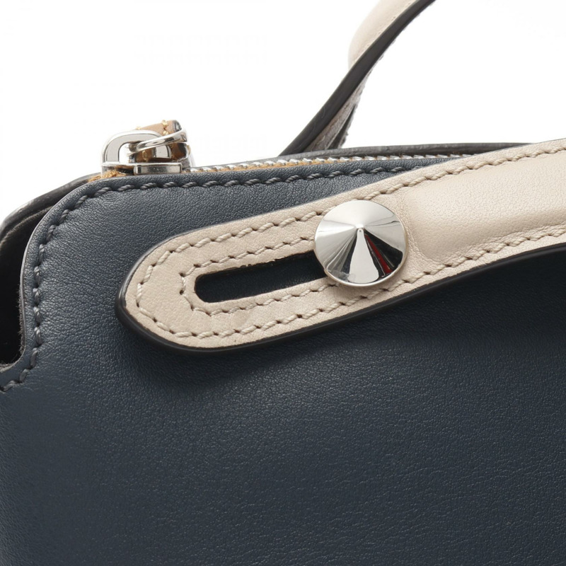 FENDI BY THE WAY 中型手提包 8BL124 皮革 綠色 米色 棕色 二手 女士-6