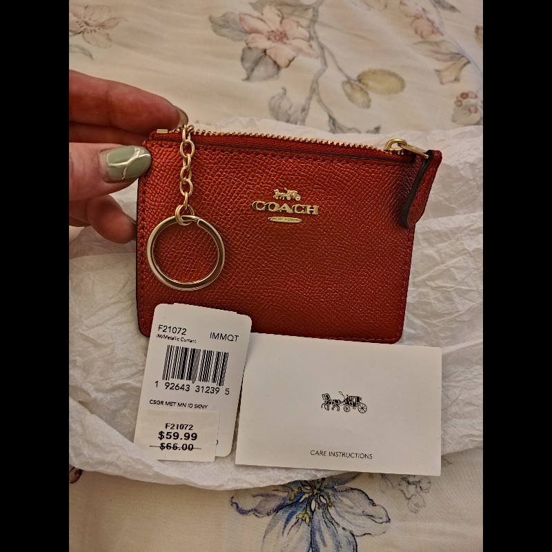 COACH 拉鍊卡夾零錢包-16