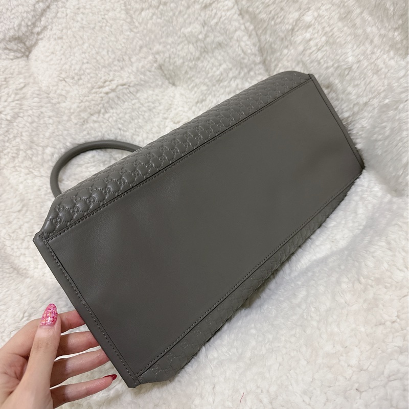 全新 Gucci 手提肩背包 (大象灰）-21