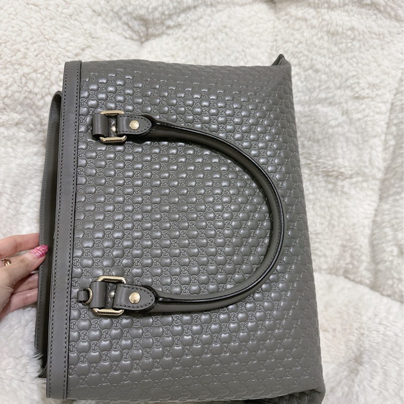 全新 Gucci 手提肩背包 (大象灰）-28
