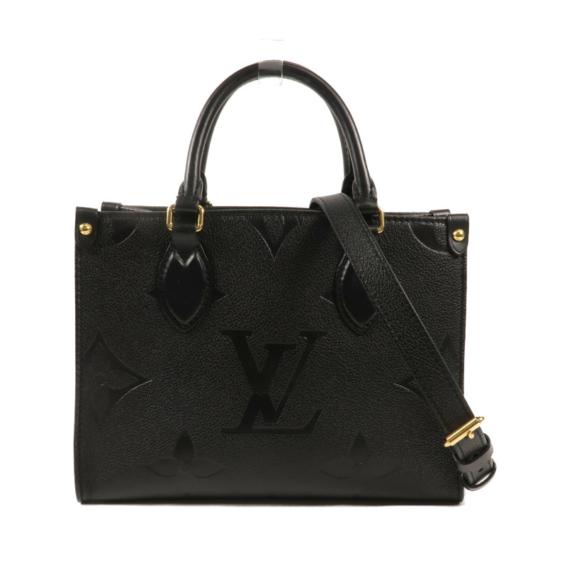 LOUIS VUITTON Monogram Empreinte On The Go PM金扣手挽肩背兩用袋-0