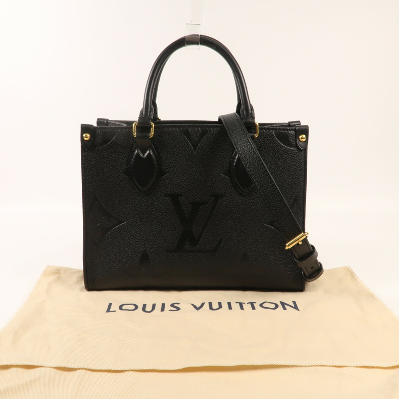 LOUIS VUITTON Monogram Empreinte On The Go PM金扣手挽肩背兩用袋-13
