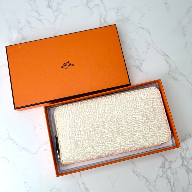 💗香緹國際精品💗🤍Hermes Silk in 絲巾長夾 奶白色🤍-0