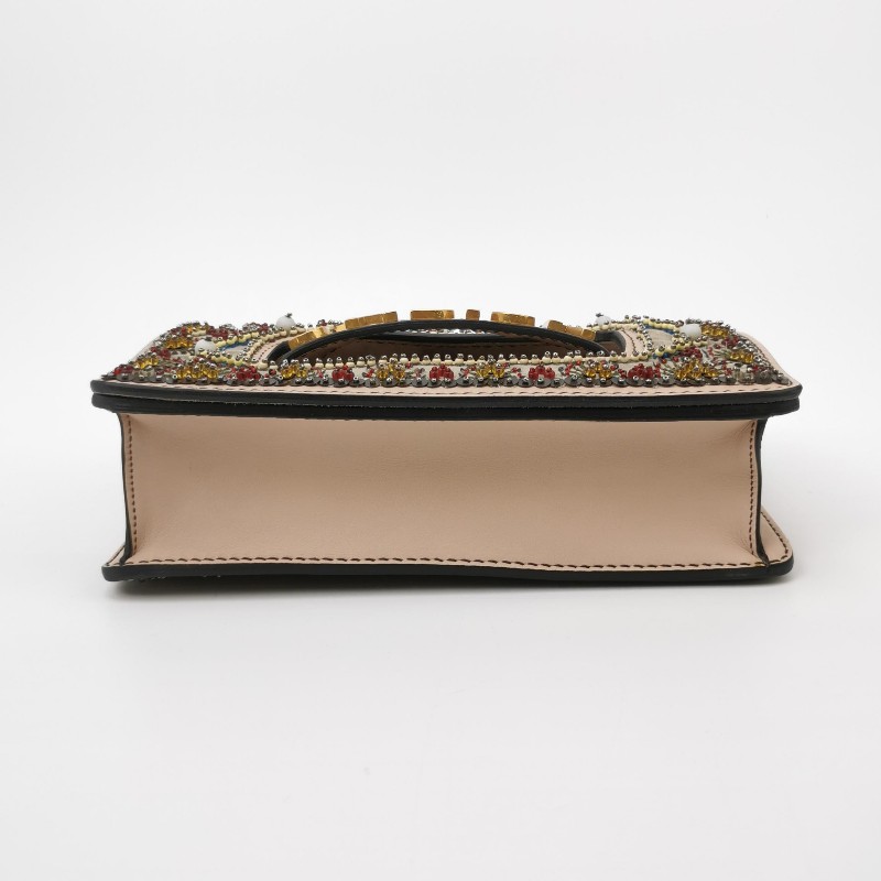 Dior J'Adior牛皮帆布釘珠刺繡J'Adior標誌單肩包-5