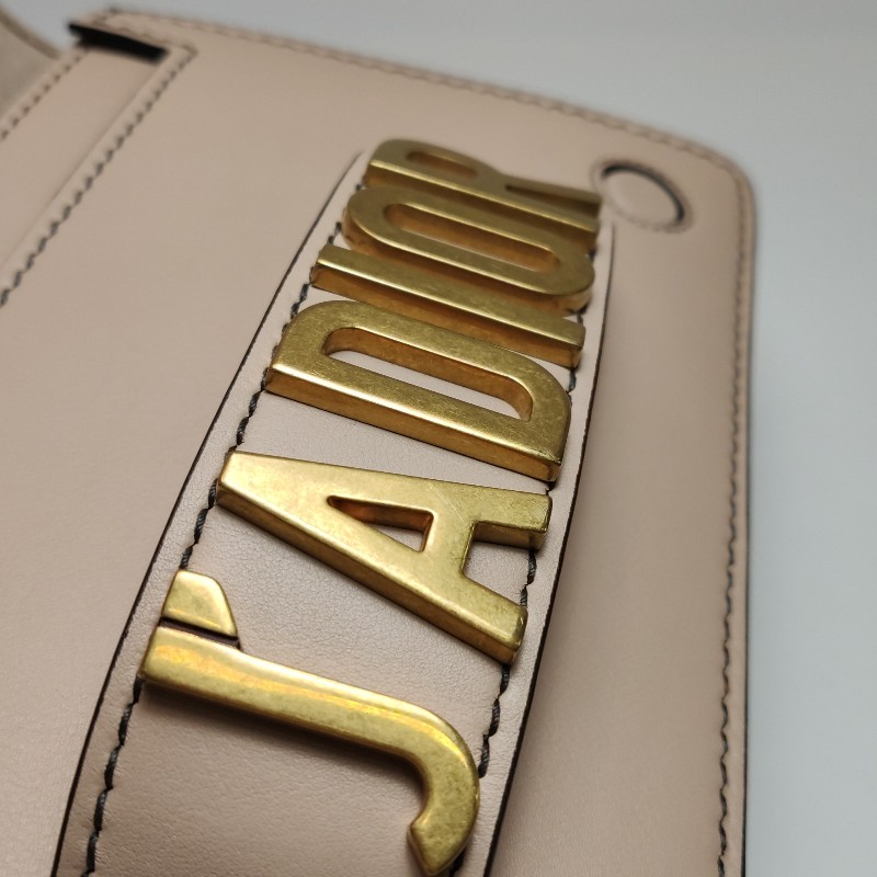 Dior J'Adior牛皮帆布釘珠刺繡J'Adior標誌單肩包-9