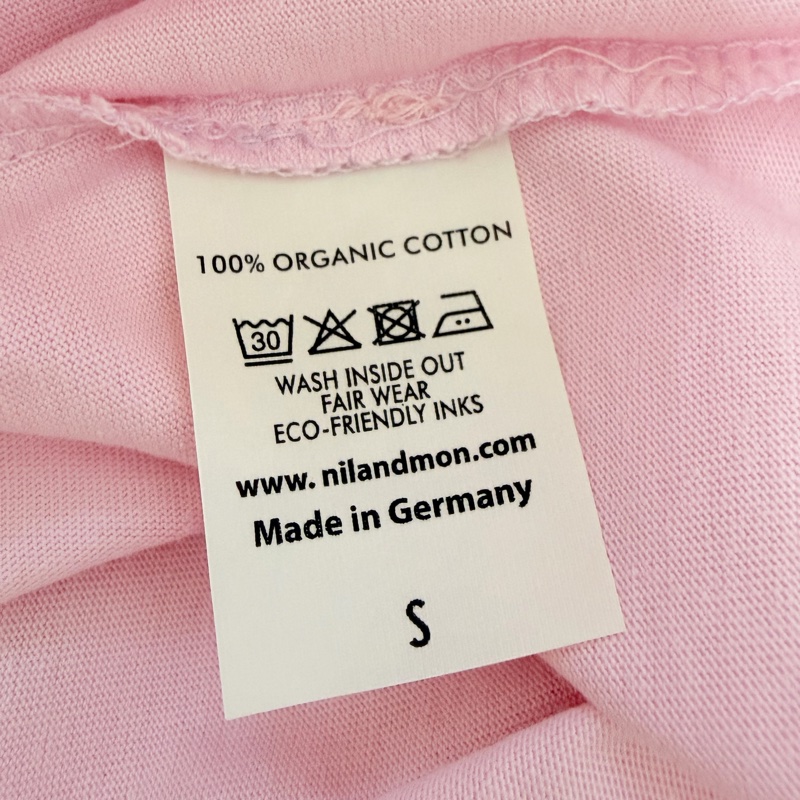 8）全新Teezy C/O Nil+Mon德國品牌粉色有機棉上衣 S-L可穿-2