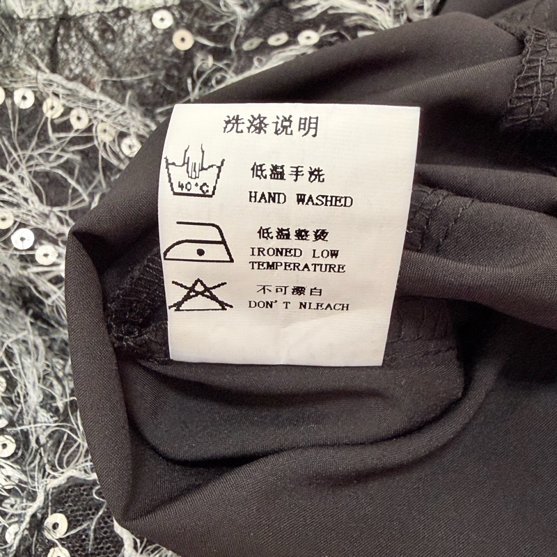 Yu Peng Shih 黑色漣漪立體繡花菲利斯紗裙 M號 9成新-5