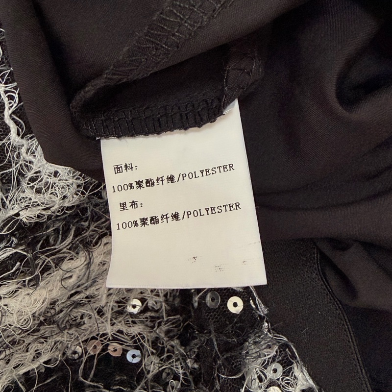 Yu Peng Shih 黑色漣漪立體繡花菲利斯紗裙 M號 9成新-6