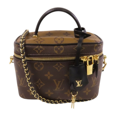 LOUIS VUITTON Monogram Reverse Vanity PM金扣手挽肩背兩用袋