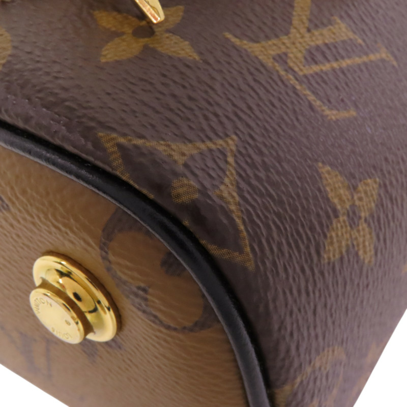 LOUIS VUITTON Monogram Reverse Vanity PM金扣手挽肩背兩用袋-11