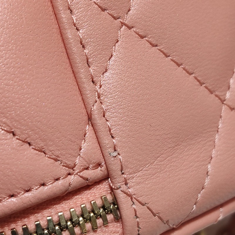 Chanel Vanity Case羊皮純色菱格雙C標識斜挎包單肩包-13