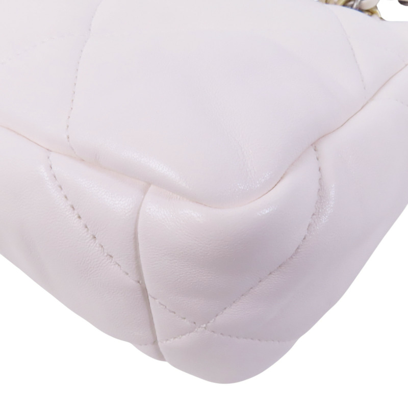 CHANEL 羊皮皮革Chanel 19 Small金扣鏈帶手挽肩背兩用袋-13