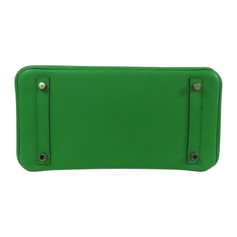 HERMES Clemence皮革Birkin 30金扣手挽袋-3