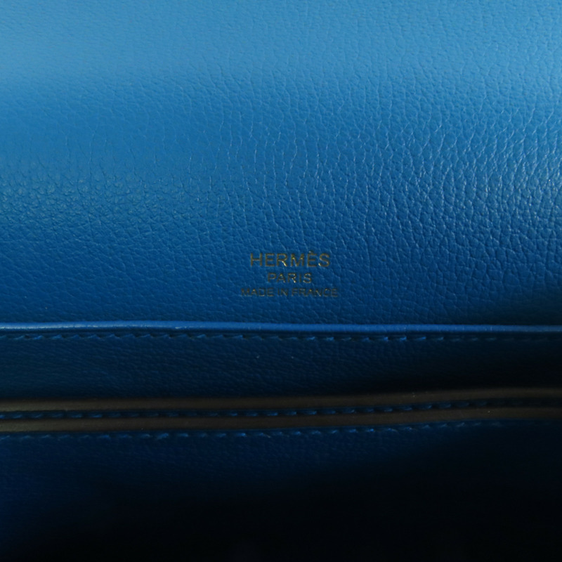 HERMES Evercolour皮革Roulis Mini金扣肩背袋-5