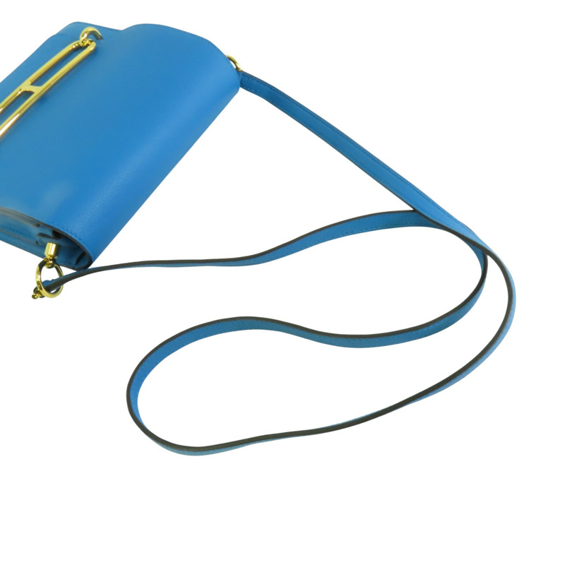 HERMES Evercolour皮革Roulis Mini金扣肩背袋-7