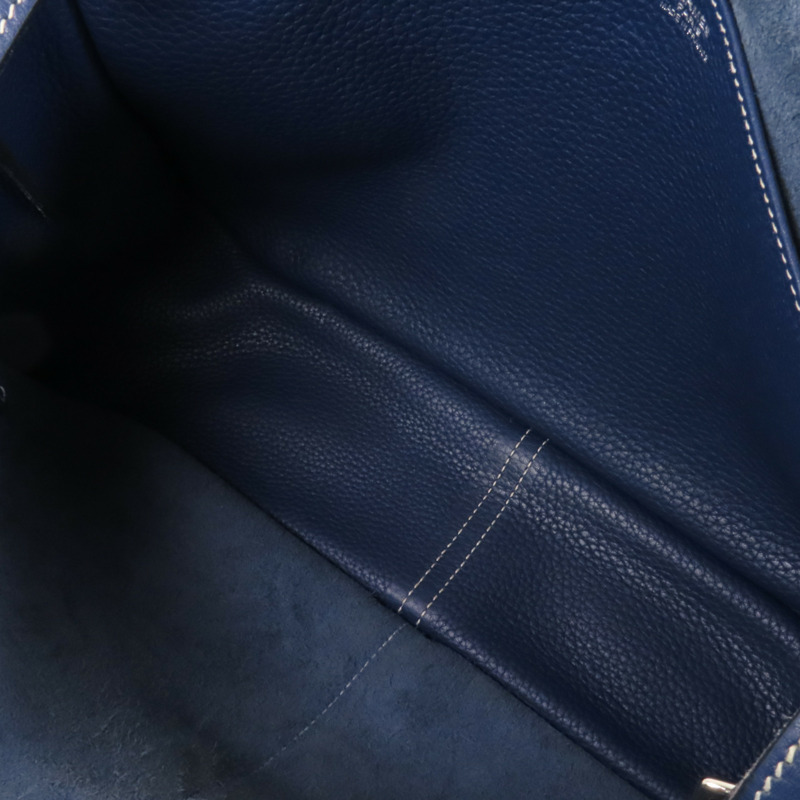 HERMES Clemence皮革Halzan 31銀扣肩背袋-4