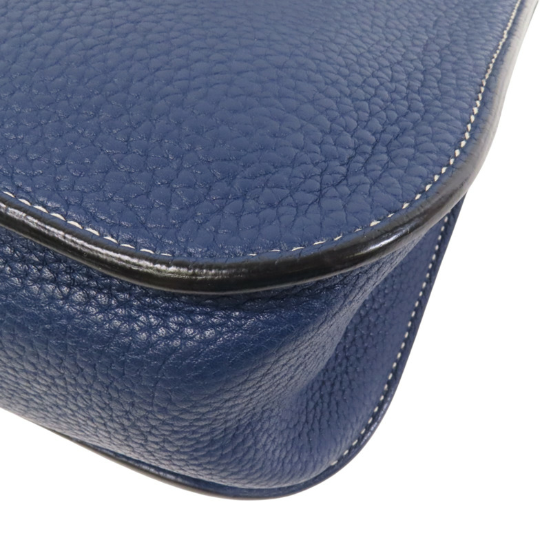 HERMES Clemence皮革Halzan 31銀扣肩背袋-10