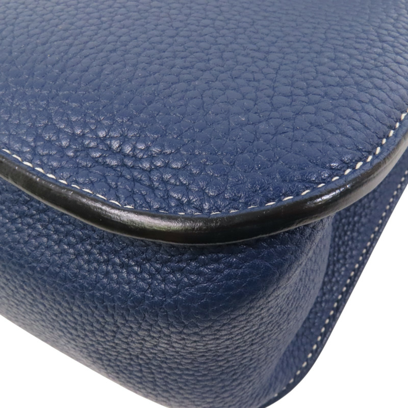 HERMES Clemence皮革Halzan 31銀扣肩背袋-12