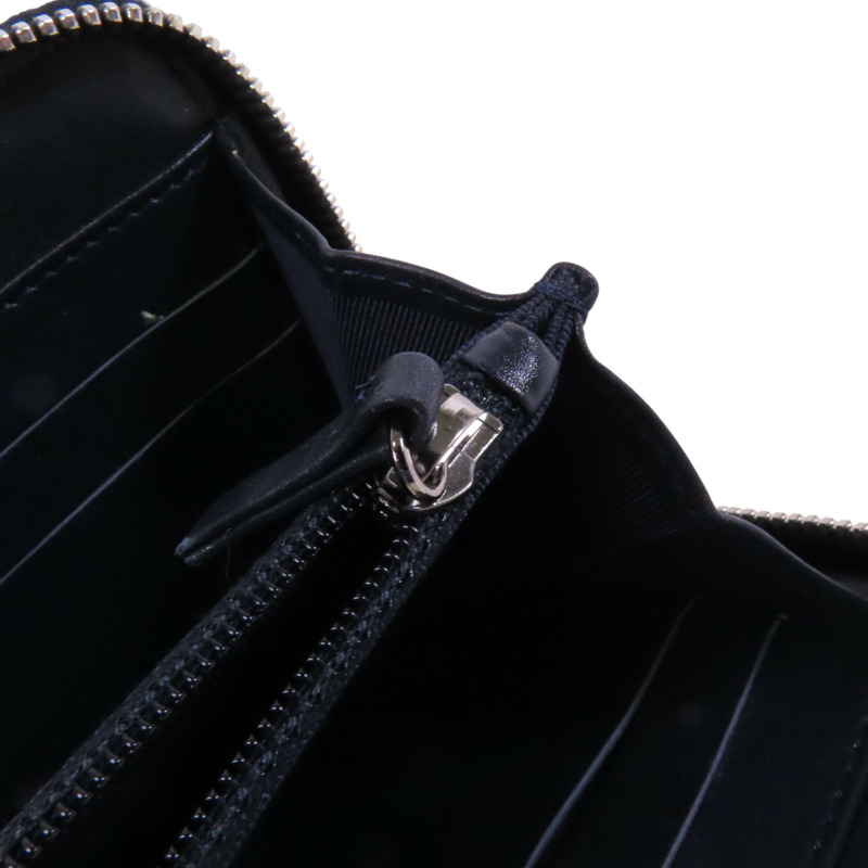 CHANEL 牛皮皮革Round Long Wallet銀扣拉鏈長錢包-8