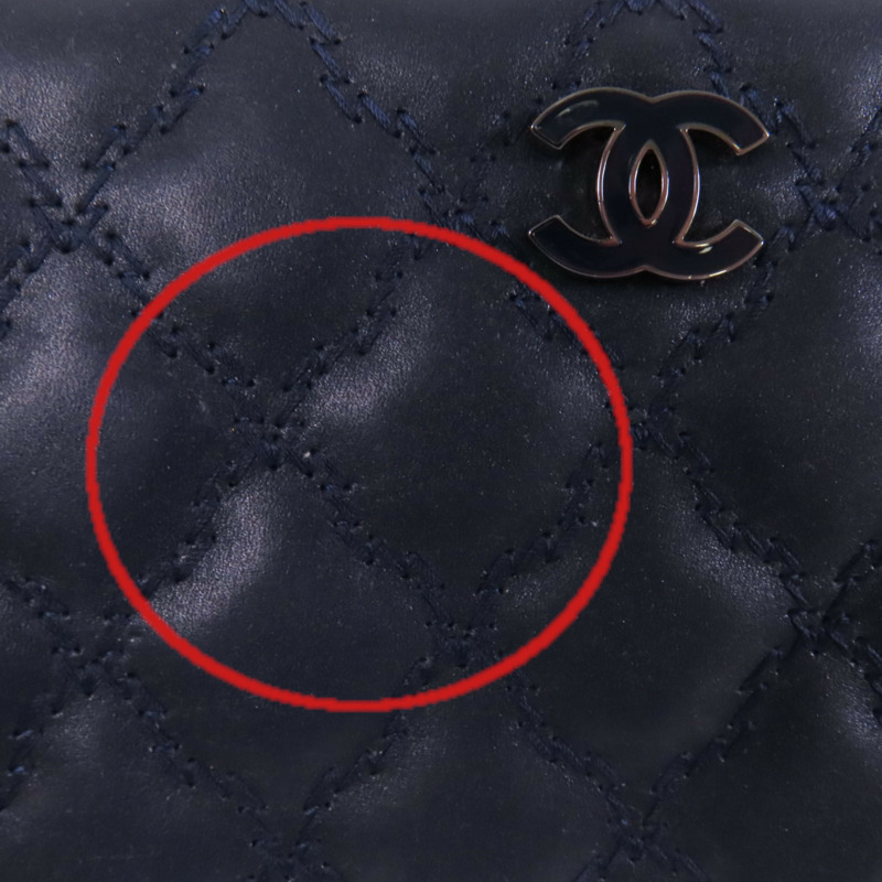 CHANEL 牛皮皮革Round Long Wallet銀扣拉鏈長錢包-14