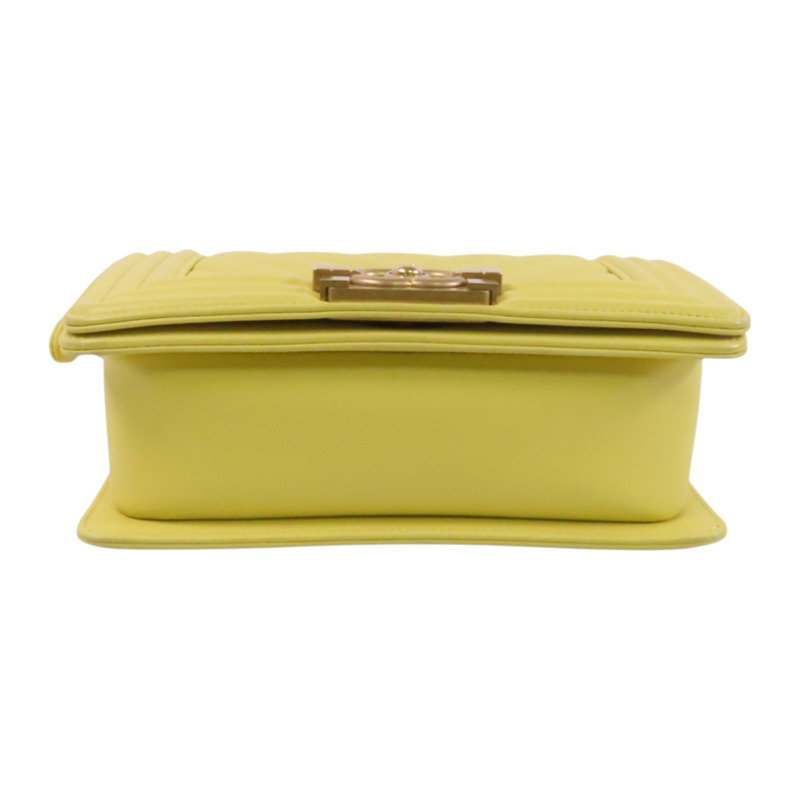 CHANEL 羊皮皮革Boy Chanel 20金扣鏈帶肩背袋-3