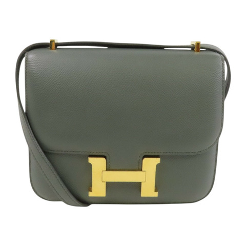 HERMES Epsom皮革Constance Mini金扣肩背袋