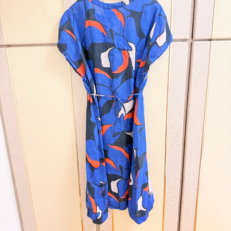 8）全新Zyga Paris 萬元精品亞麻質感腰綁帶設計款洋裝 S-L可穿-9