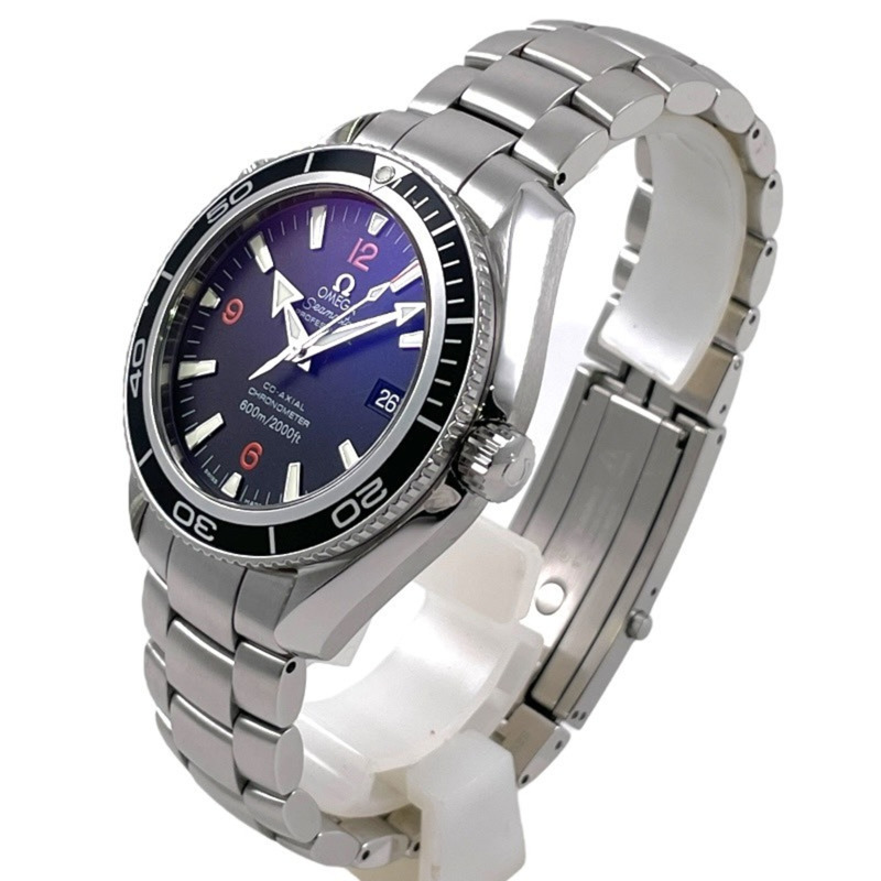 歐米茄海馬系列海洋宇宙2201.51男士自動機械腕錶,精鋼錶殼,黑色錶盤,同軸天文台認證-1