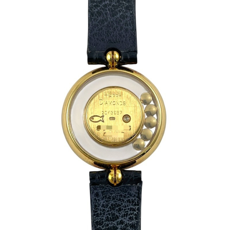 蕭邦 Happy Diamonds 20 3957 4097 腕錶,18K 黃金,女士石英機芯,雙鑽錶圈,750-7