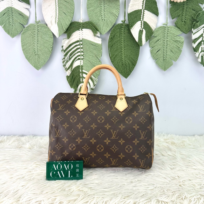 LV Speedy 30 經典啡色老花 手提包-0