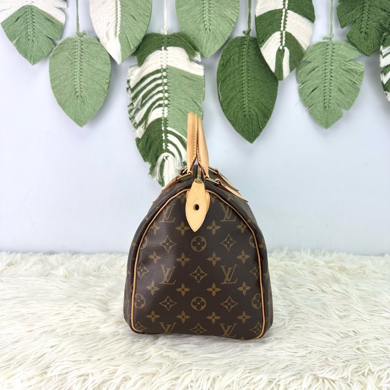 LV Speedy 30 經典啡色老花 手提包-2