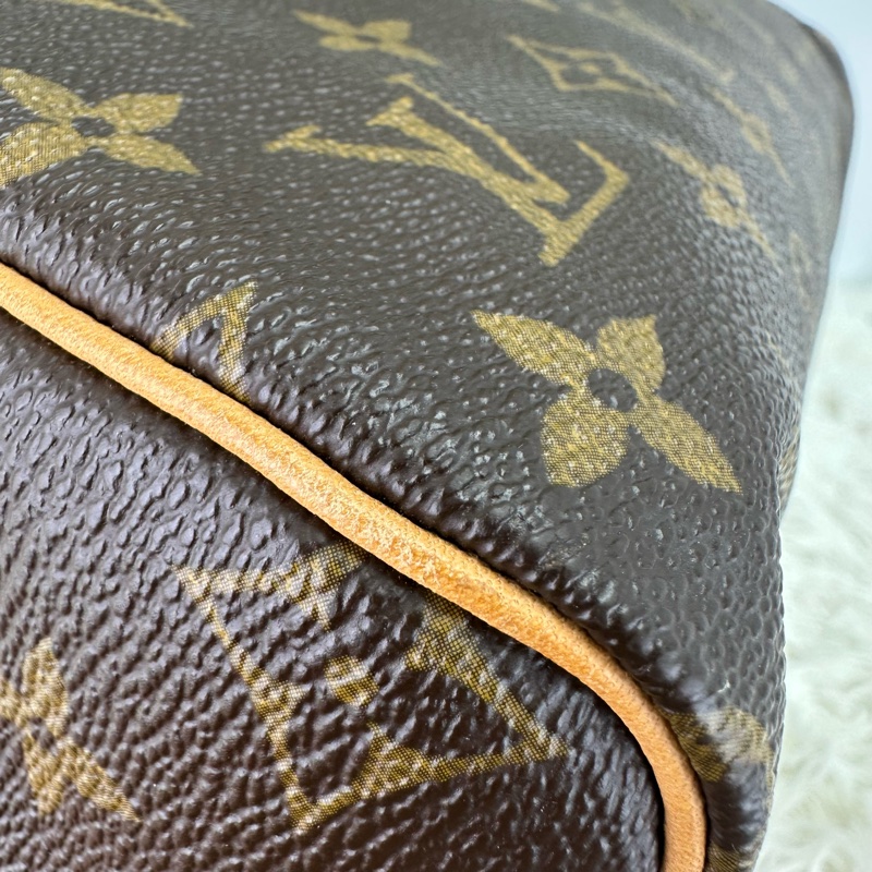 LV Speedy 30 經典啡色老花 手提包-6
