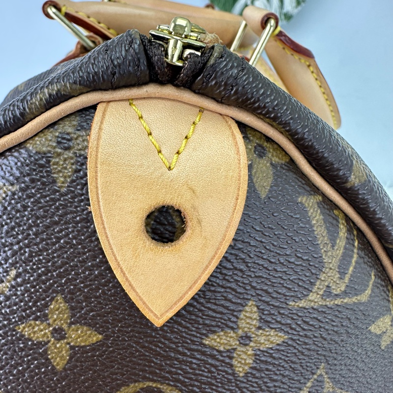 LV Speedy 30 經典啡色老花 手提包-8