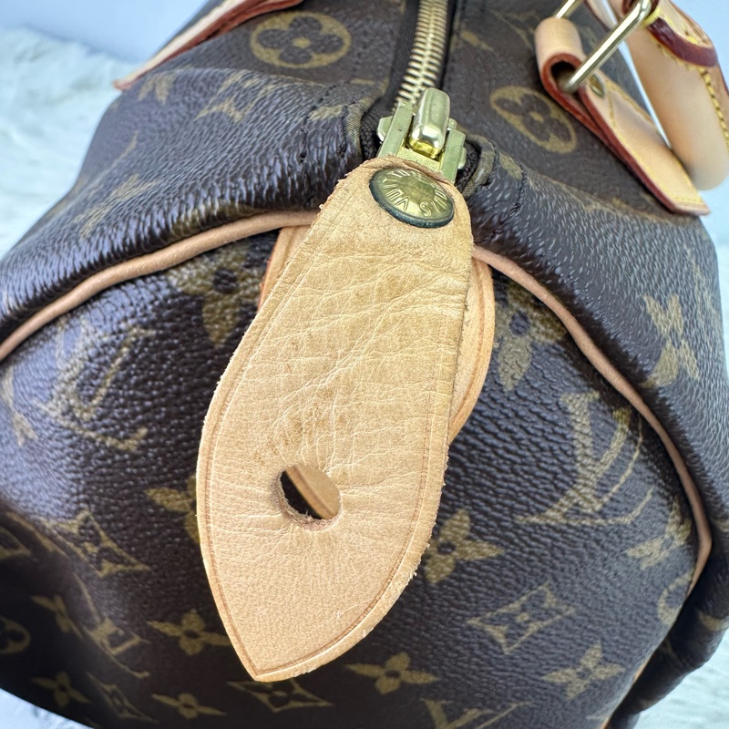 LV Speedy 30 經典啡色老花 手提包-9