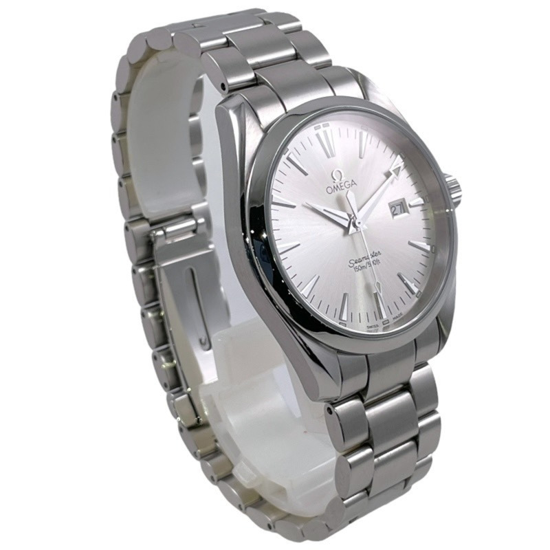 歐米茄海馬系列150公尺2517.30不鏽鋼男士石英錶,銀色錶盤-2