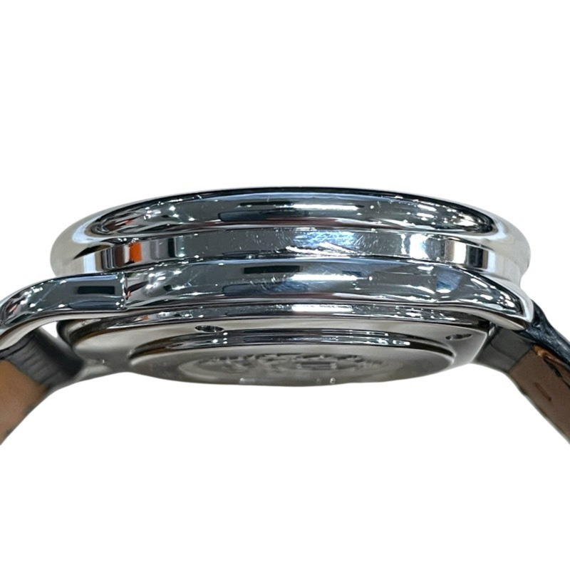 愛馬仕 Arceau 計時碼錶 AR4.910a 男士自動腕錶,不鏽鋼錶帶,皮革錶帶,黑色錶盤-11