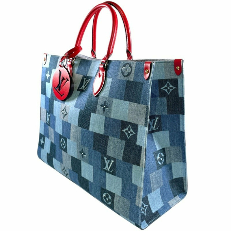 路易威登 On the Go GM M44992 手提包,女士款,牛仔布,Monogram 圖案,兩用款,男士款-3