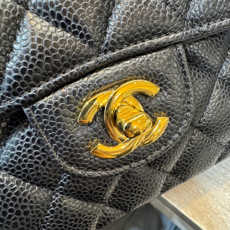 CHANEL黑金荔枝牛皮coco23 A01113-9