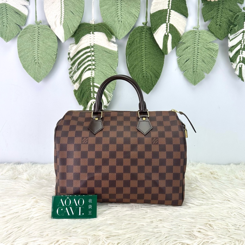 LV Speedy 30 啡色棋盤格 手提包-0