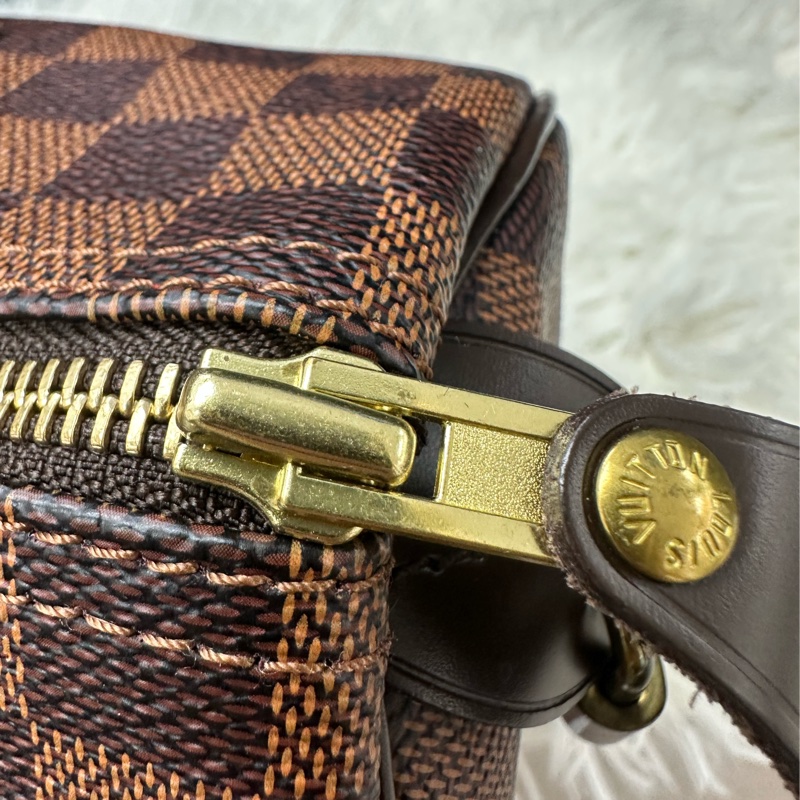 LV Speedy 30 啡色棋盤格 手提包-15