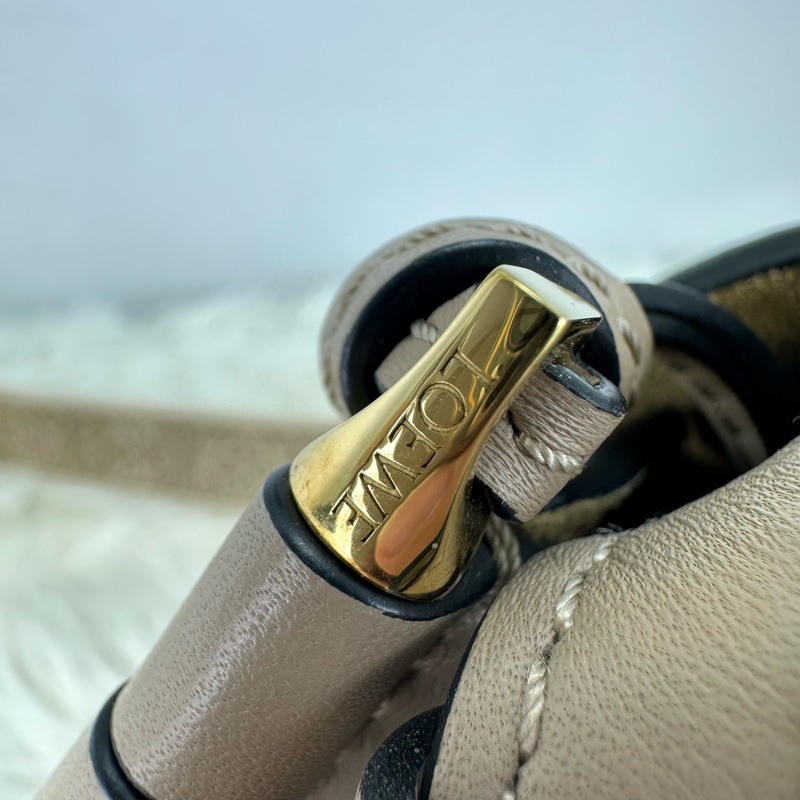 LOEWE Mini Gate 杏色馬鞍包 斜肩包-12